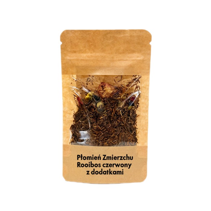 Płomień Zmierzchu-Rooibos czerwony z dodatkami